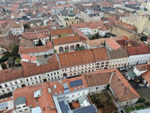 Légi felvétel a tervek alapján